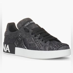 NIB $695 Dolce & Gabbana Portofino Denim Sneaker in size 7US / 37EU!